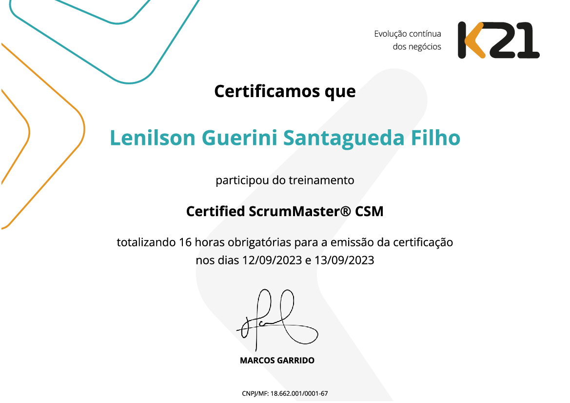 Certificado K21